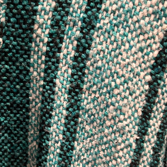 MEXICAN Green Striped Baja Hoodie Unisex Pullover Beach Sweatshirt EUC - Picture 6 of 6